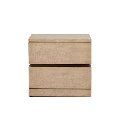 Interlude Home Bolton Bedside Chest - Washed Taupe