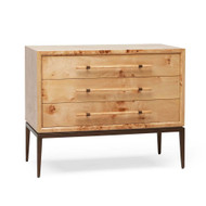 Interlude Home Burton 3 Drawer Bedside - Canyon