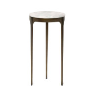 Interlude Home Camilla Drink Table - Antique Bronze - Ice Jade