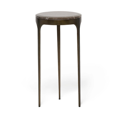 Interlude Home Camilla Drink Table - Antique Bronze - Terra Brown