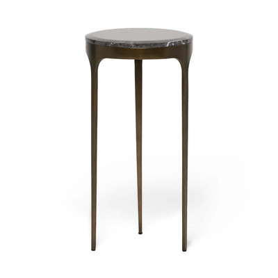 Interlude Home Camilla Drink Table - Antique Bronze - Wyndham Grey