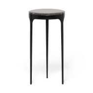 Interlude Home Camilla Drink Table - Matte Black - Wyndham Grey