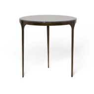 Interlude Home Camilla Large Side Table - Antique Bronze - Wyndham Grey