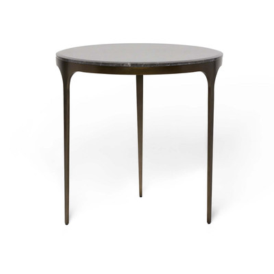 Interlude Home Camilla Large Side Table - Antique Bronze - Wyndham Grey