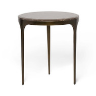 Interlude Home Camilla Side Table - Antique Bronze - Terra Brown
