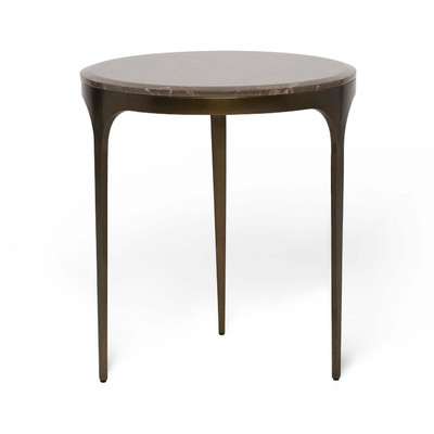 Interlude Home Camilla Side Table - Antique Bronze - Terra Brown