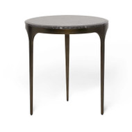 Interlude Home Camilla Side Table - Antique Bronze - Wyndham Grey