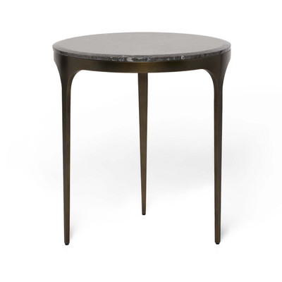 Interlude Home Camilla Side Table - Antique Bronze - Wyndham Grey