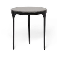 Interlude Home Camilla Side Table - Matte Black - Wyndham Grey