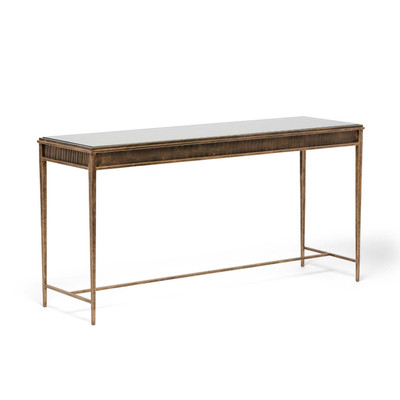 Interlude Home Camille Console - Gilded Brass