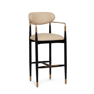 Interlude Home Cidra Bar Stool - Matte Black