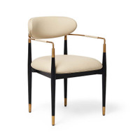 Interlude Home Cidra Chair - Matte Black - Latte
