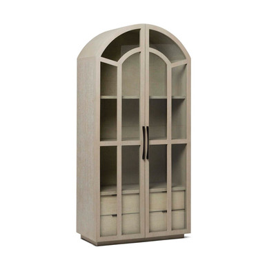 Interlude Home Claudine Glass Door Cabinet - Cliffside