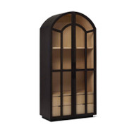 Interlude Home Claudine Glass Door Cabinet - Coffee