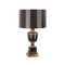 Mary McDonald Annika Accent Table Lamp - Natural Brass - Black Lacquer