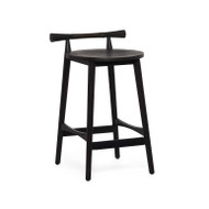 Interlude Home Madeira Counter Stool - Matte Black