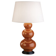Triple Gourd Table Lamp - Deep Patina Bronze - Cinnamon