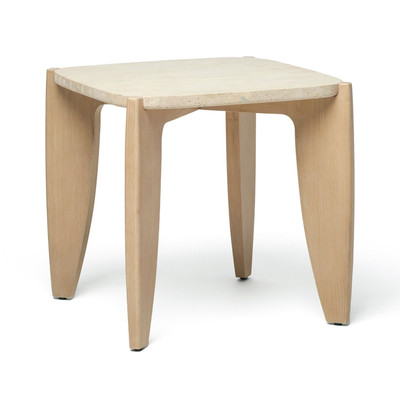 Interlude Home Rocco Side Table - Travertine