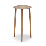 Interlude Home Saxon Accent Table - Antique Brass