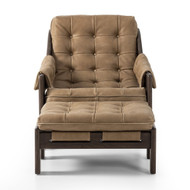 Four Hands Halston Chair With Ottoman - Palermo Drift