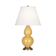 Small Double Gourd Table Lamp - Antique Brass - Sunset