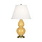 Small Double Gourd Table Lamp - Antique Brass - Sunset