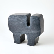 Global Views Abstract Marble Sculpture - Black Bheslana Marble