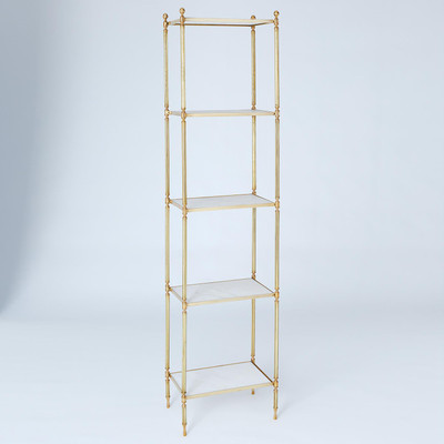 Global Views Acorn Etagere - Brass
