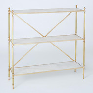 Global Views Acorn Open Shelf - Brass