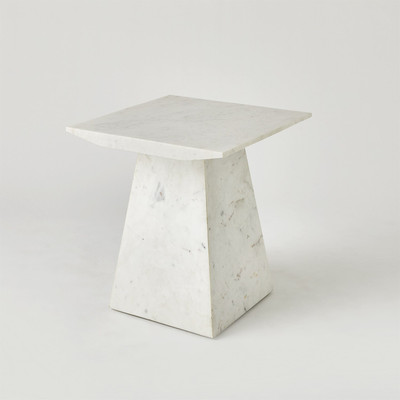 Global Views Aero Side Table - Banswara Marble
