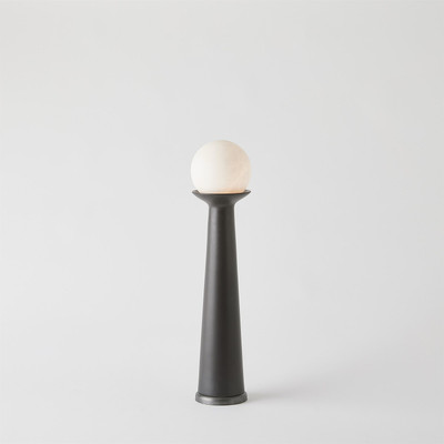 Global Views Alabaster Bulb Tower Lamp - Black