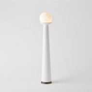 Global Views Alabaster Bulb Tower Lamp - White