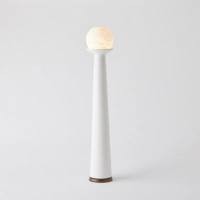 Global Views Alabaster Bulb Tower Lamp - White