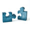 Global Views Alabaster Jigsaw Bookends - Pair - Blue