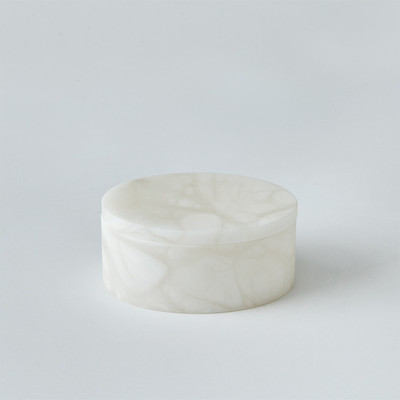 Global Views Alabaster Oval Box