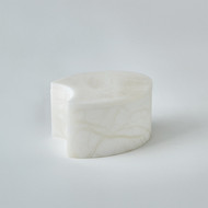Global Views Alabaster Oval Box - Cut