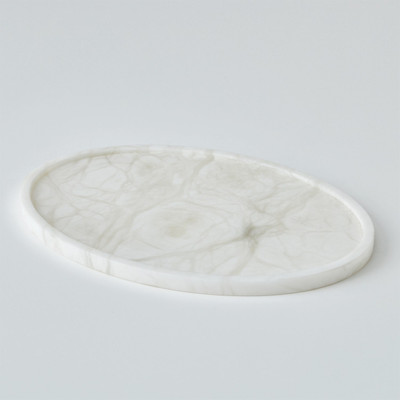 Global Views Alabaster Oval Tray