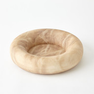 Global Views Alabaster Ring Bowl - Sand - Squat