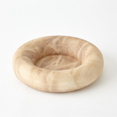 Global Views Alabaster Ring Bowl - Sand - Squat