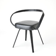 Global Views All Leather Chair - Black