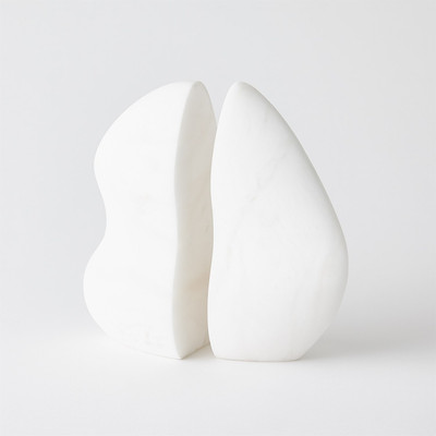 Global Views Amorph Bookends - Pair - White