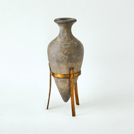Global Views Amphora Alabaster Vase - Grey - Lg