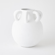 Global Views Amphora Loop Vase - White - Lg