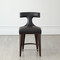 Global Views Anvil Back Counter Stool - Black Leather