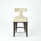 Global Views Anvil Back Counter Stool - Ivory Leather