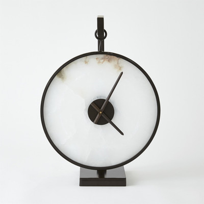 Global Views Anya Clock - Black - Bronze