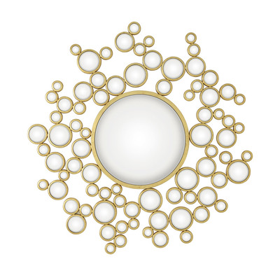 Global Views Aquarius Mirror - Gold Leaf