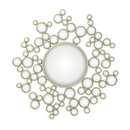 Global Views Aquarius Mirror - Silver Leaf