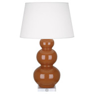 Triple Gourd Table Lamp - Lucite -Cinnamon