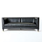 Global Views Arc Sofa - Black Leather